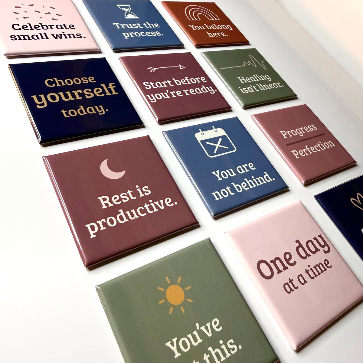 Daily Encouragement Magnet Set | Pre-Designed 2×2" Magnets
