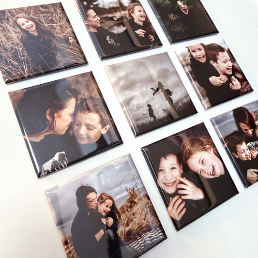 Custom Photo Magnets — Set of 9 | 2×2" Personalized Fridge Magnets
