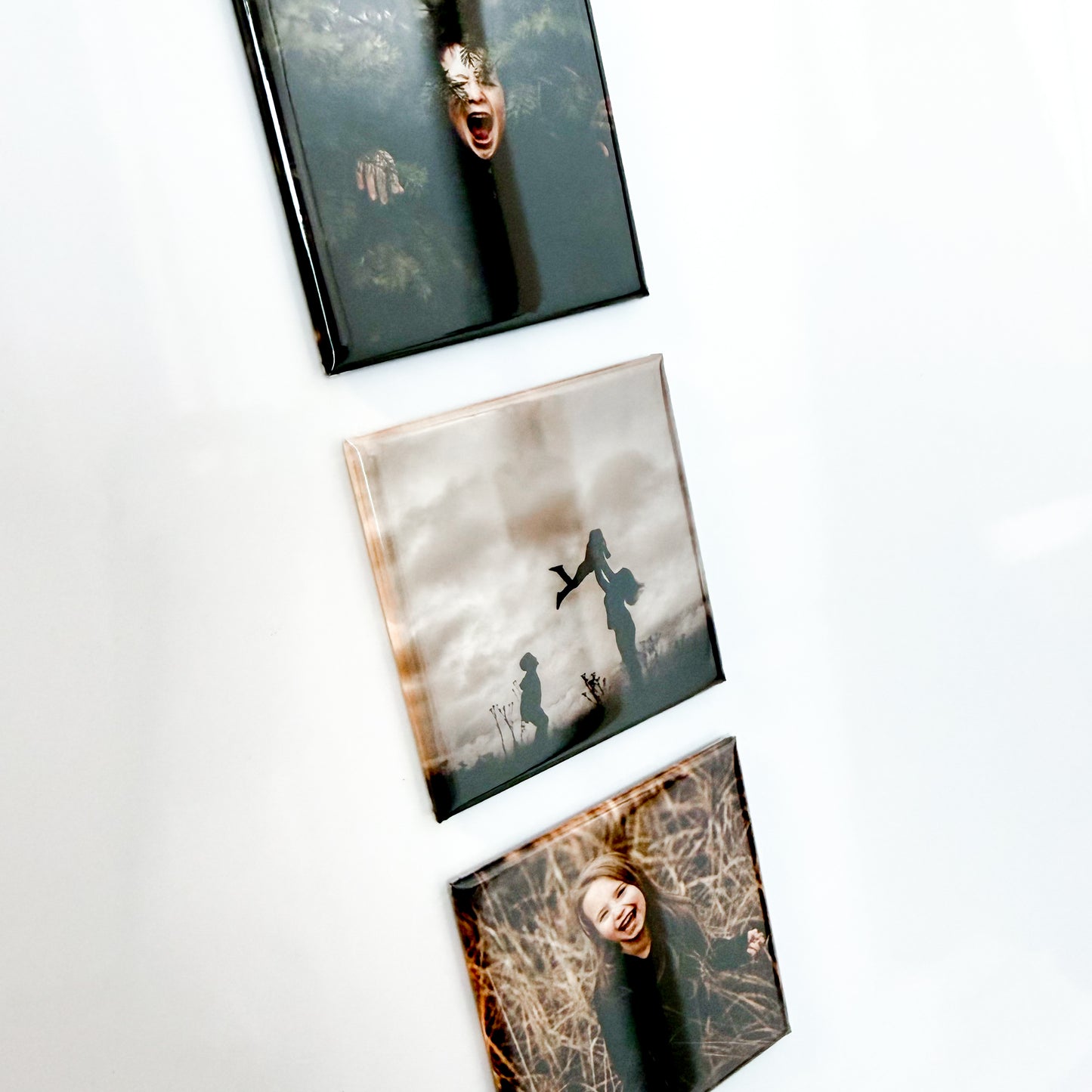 Custom Photo Magnets — Set of 3 | 2×2" Personalized Fridge Magnets