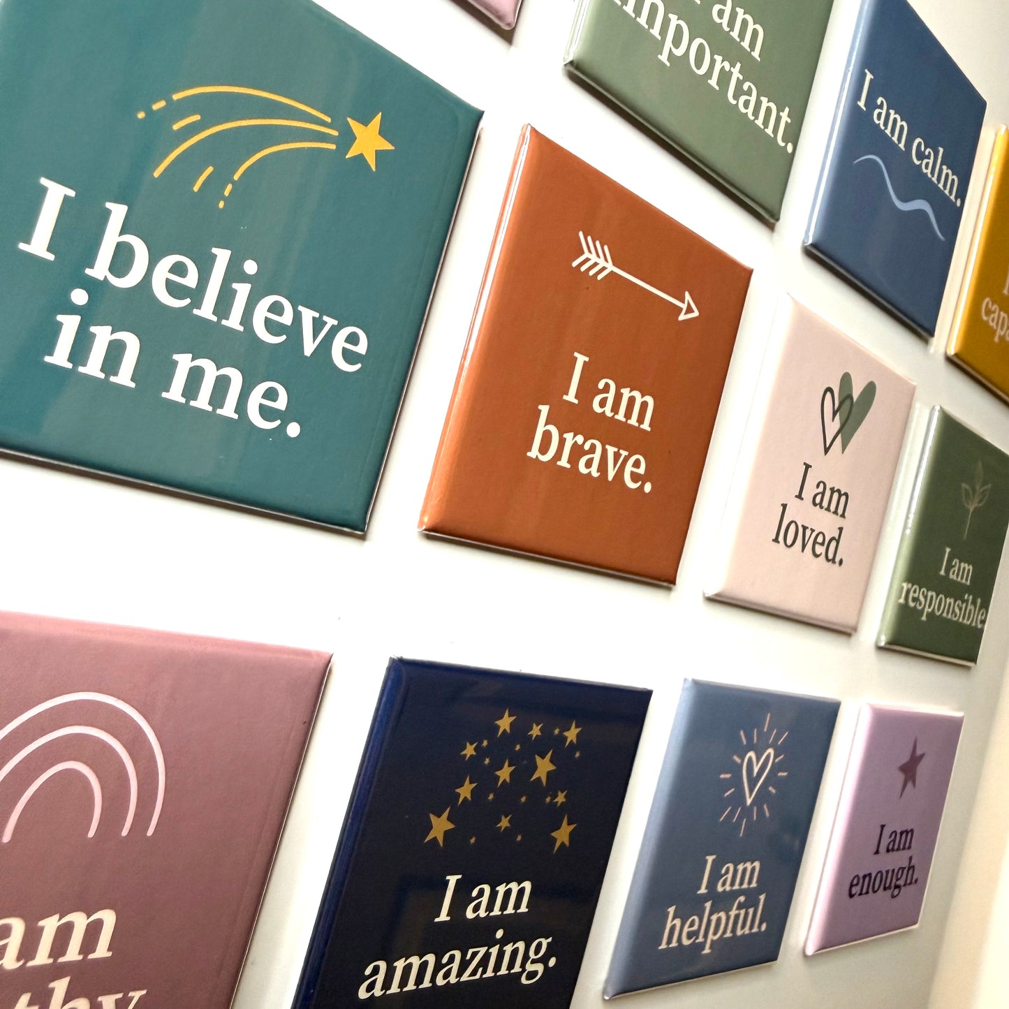Affirmations Magnet Set | Pre-Designed 2×2" Magnets