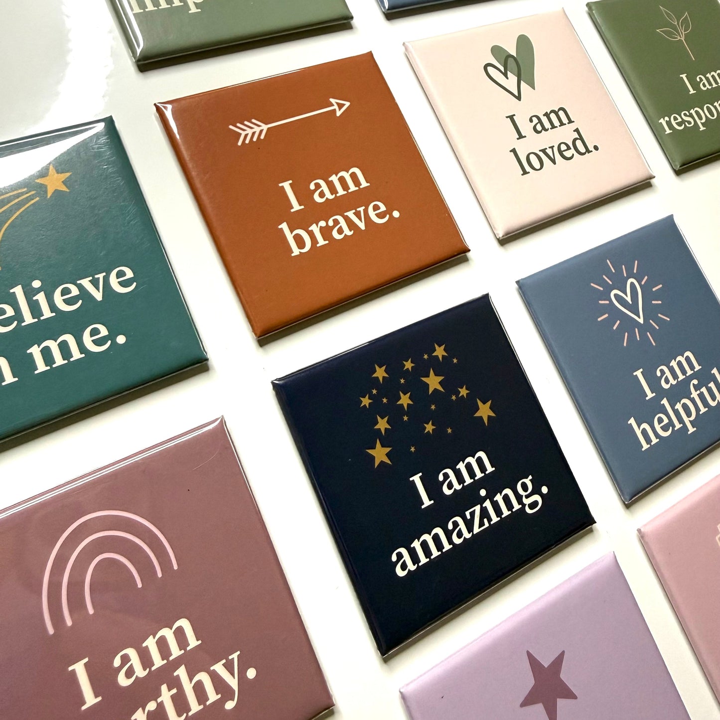 Affirmations Magnet Set | Pre-Designed 2×2" Magnets