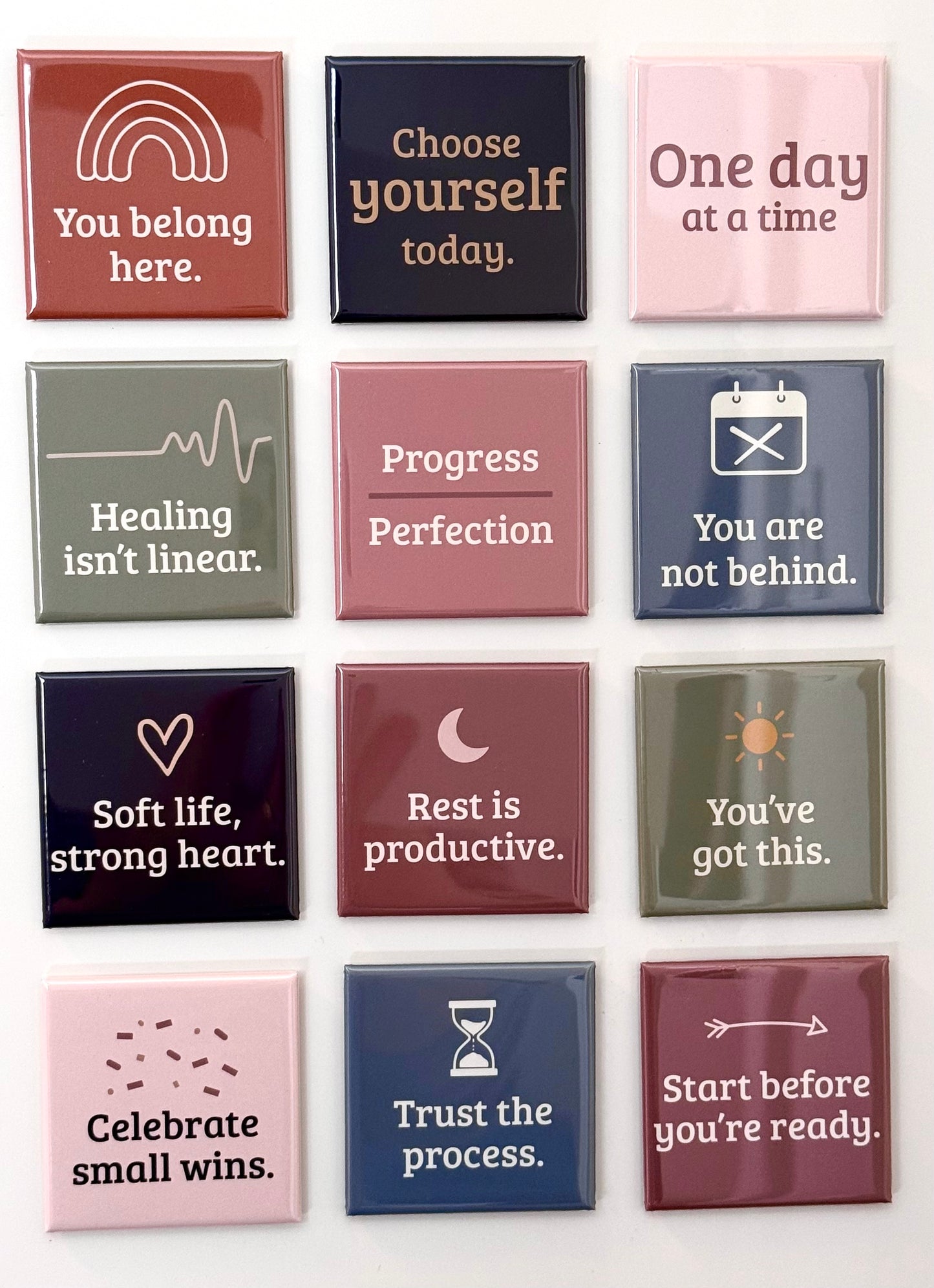 Daily Encouragement Magnet Set | Pre-Designed 2×2" Magnets
