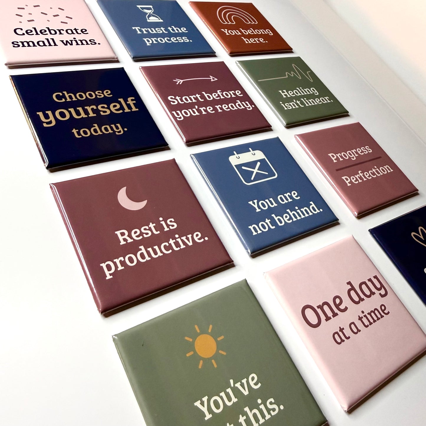 Daily Encouragement Magnet Set | Pre-Designed 2×2" Magnets